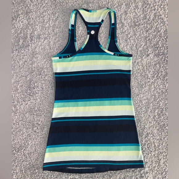 Lululemon Cool Racerback Tank Assorted Stripe Surge Women’s Size 4 - Picture 5 of 5